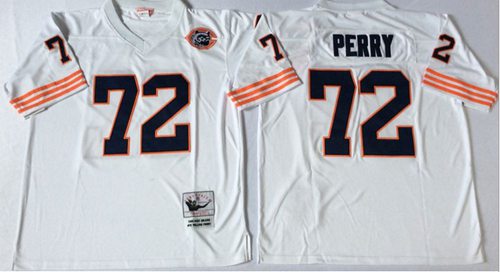 Mitchell&Ness Bears #72 William Perry White Big No. Throwback Stitched NFL Jersey Mitchell&Ness Bears #72 William Perry White Big No. Throwback Stitched NFL Jersey