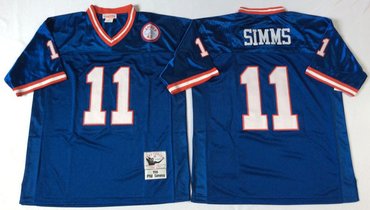 Mitchell&Ness giants #11 Phil Simms blue Throwback Stitched NFL Jerseys Mitchell&Ness giants #11 Phil Simms blue Throwback Stitched NFL Jerseys