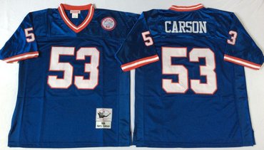 Mitchell&Ness giants #53 harry carson blue Throwback Stitched NFL Jerseys Mitchell&Ness giants #53 harry carson blue Throwback Stitched NFL Jerseys
