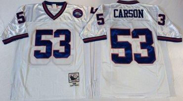 Mitchell&Ness giants #53 harry carson white Throwback Stitched NFL Jerseys Mitchell&Ness giants #53 harry carson white Throwback Stitched NFL Jerseys