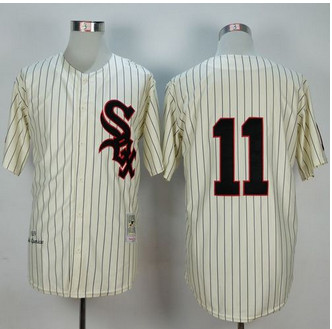 Mitchell And Ness 1959　Chicago White Sox #11 Luis Aparicio Cream Stitched Baseball Jersey