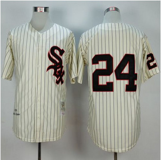 Mitchell And Ness 1959　Chicago White Sox #24 Early Wynn Cream Stitched Baseball Jersey