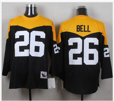 Mitchell And Ness 1967 Pittsburgh Steelers #26 Le'Veon Bell Black Yelllow Throwback Men's Stitched NFL Jersey