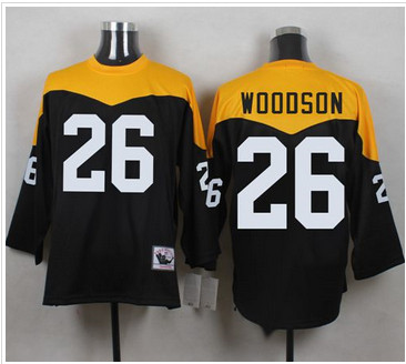 Mitchell And Ness 1967 Pittsburgh Steelers #26 Rod Woodson Black Yelllow Throwback Men's Stitched NFL Jersey