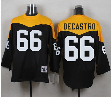 Mitchell And Ness 1967 Pittsburgh Steelers #66 David DeCastro Black Yelllow Throwback Men's Stitched NFL Jersey Mitchell And Ness 1967 Pittsburgh Steelers #66 David DeCastro Black Yelllow Throwback Men's Stitched NFL Jersey