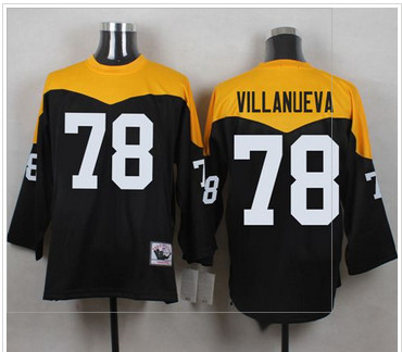 Mitchell And Ness 1967 Pittsburgh Steelers #78 Alejandro Villanueva Black Yelllow Throwback Men's Stitched NFL Jersey Mitchell And Ness 1967 Pittsburgh Steelers #78 Alejandro Villanueva Black Yelllow Throwback Men's Stitched NFL Jersey