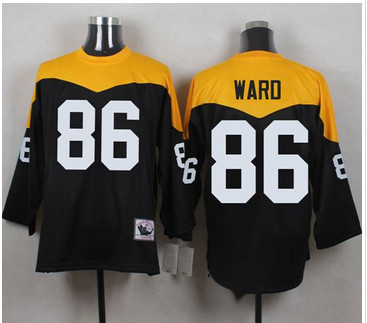 Mitchell And Ness 1967 Pittsburgh Steelers #86 Hines Ward Black Yelllow Throwback Men's Stitched NFL Jersey