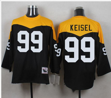 Mitchell And Ness 1967 Pittsburgh Steelers #99 Brett Keisel Black Yelllow Throwback Men's Stitched NFL Jersey