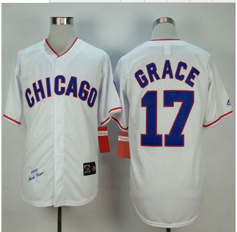 Mitchell And Ness 1988 Chicago Cubs #17 Mark Grace White Stitched Baseball Jersey
