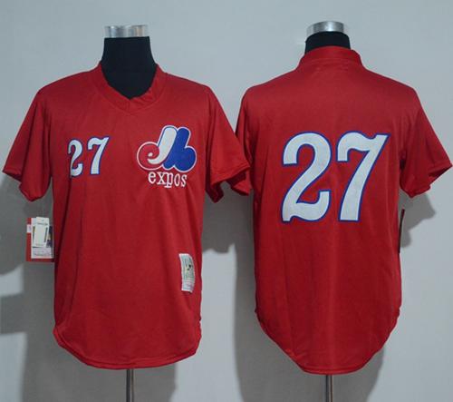 Mitchell And Ness 1989 Expos #27 Vladimir Guerrero Red Throwback Stitched MLB Jersey Mitchell And Ness 1989 Expos #27 Vladimir Guerrero Red Throwback Stitched MLB Jersey