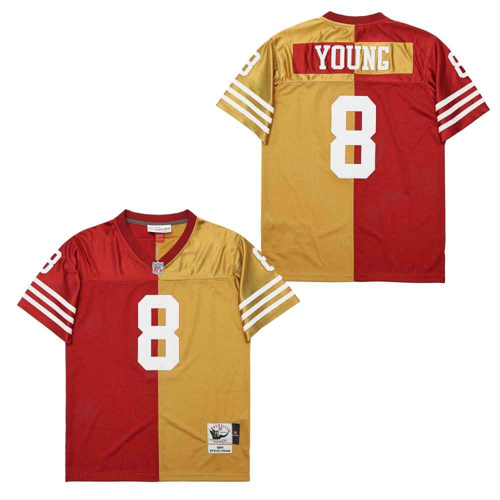 Mitchell And Ness 49ers #8 Steve YoungMen's Throwback Stitched NFL Jersey 5