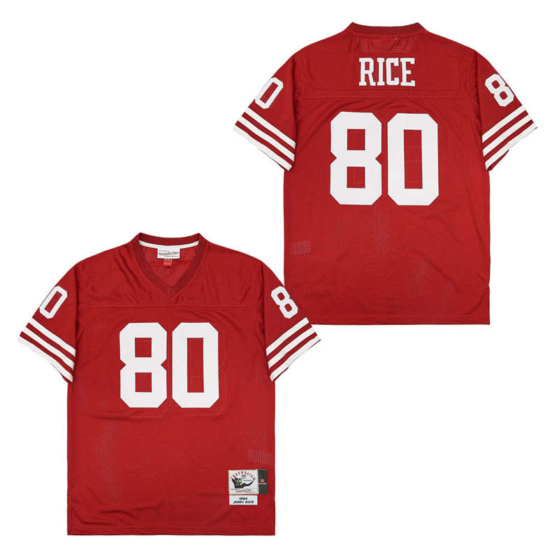 Mitchell And Ness 49ers #80 Jerry Rice Men's Throwback Stitched NFL Jersey 6