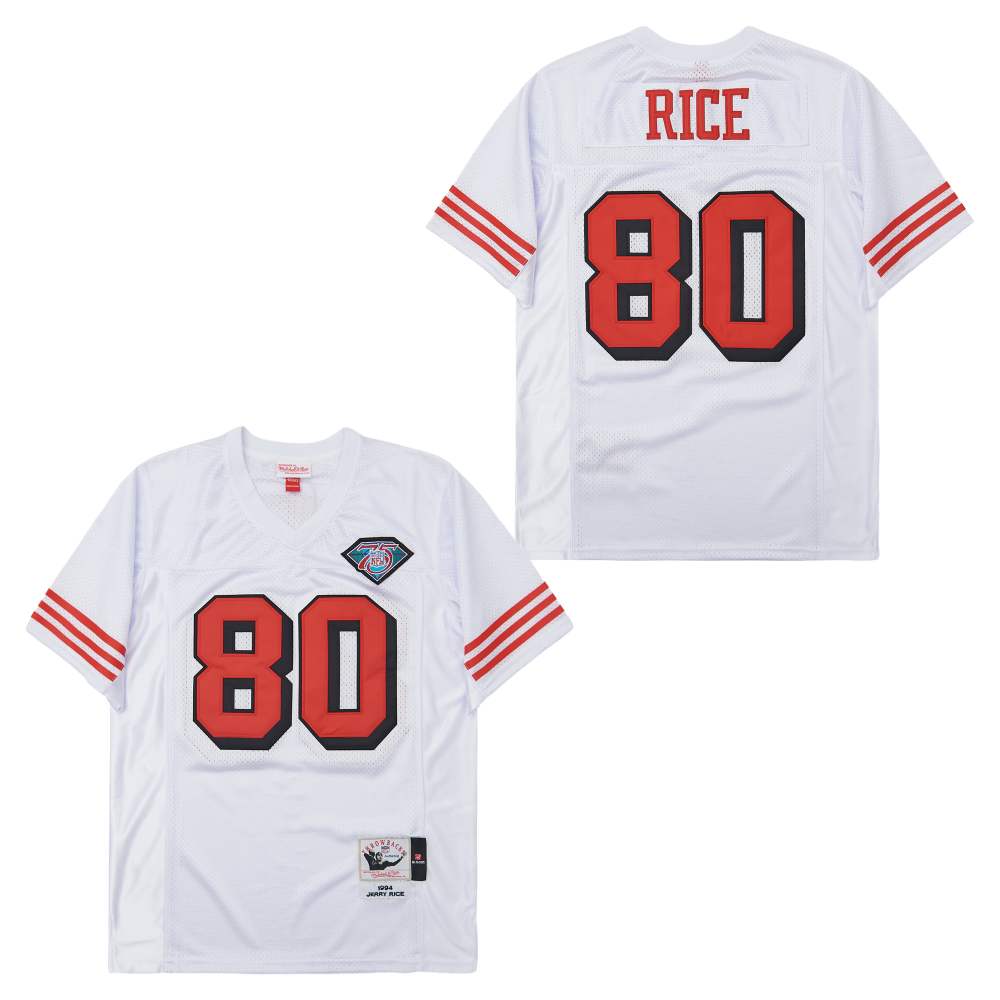 Mitchell And Ness 49ers #80 Jerry Rice Men's Throwback Stitched NFL Jersey