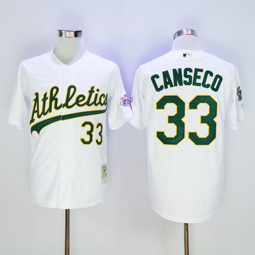 Mitchell And Ness Athletics #33 Jose Canseco White Mitchell And Ness Athletics #33 Jose Canseco White