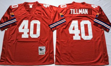 Mitchell And Ness Cardinals #40 Pat Tillman red Throwback Stitched NFL Jersey