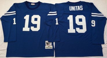 Mitchell And Ness Colts #19 Johnny Unitas blue Throwback Stitched NFL Jersey Mitchell And Ness Colts #19 Johnny Unitas blue Throwback Stitched NFL Jersey