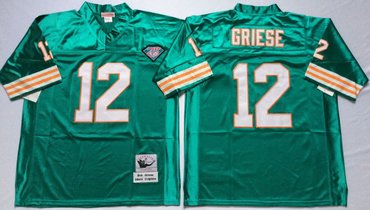 Mitchell And Ness Dolphins #12 bob griese green Throwback Stitched NFL Jersey Mitchell And Ness Dolphins #12 bob griese green Throwback Stitched NFL Jersey