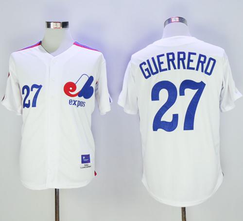 Mitchell And Ness Expos #27 Vladimir Guerrero White Throwback Stitched MLB Jersey Mitchell And Ness Expos #27 Vladimir Guerrero White Throwback Stitched MLB Jersey