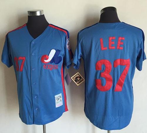 Mitchell And Ness Expos #37 Bill Lee Blue Throwback Stitched MLB Jersey Mitchell And Ness Expos #37 Bill Lee Blue Throwback Stitched MLB Jersey