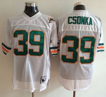 Mitchell And Ness Miami Dolphins #39 Larry Csonka White Throwback Stitched NFL Jerseys Mitchell And Ness Miami Dolphins #39 Larry Csonka White Throwback Stitched NFL Jerseys