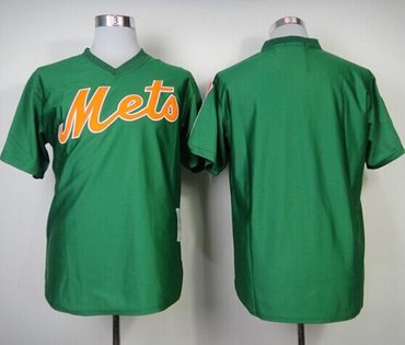 Mitchell And Ness New York Mets Blank Green Throwback Stitched Baseball Jersey