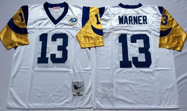 Mitchell And Ness Rams #13 kurt warner white Throwback Stitched NFL Jersey Mitchell And Ness Rams #13 kurt warner white Throwback Stitched NFL Jersey