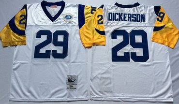 Mitchell And Ness Rams #29 Eric Dickerson white Throwback Stitched NFL Jersey Mitchell And Ness Rams #29 Eric Dickerson white Throwback Stitched NFL Jersey