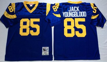 Mitchell And Ness Rams #85 Jack Youngblood Blue Throwback Stitched NFL Jersey Mitchell And Ness Rams #85 Jack Youngblood Blue Throwback Stitched NFL Jersey