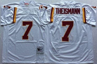 Mitchell And Ness Redskins #7 joe theismann white Throwback Stitched NFL Jersey