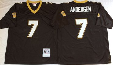 Mitchell And Ness Saints #7 ANDERSAN Black Throwback Stitched NFL Jersey Mitchell And Ness Saints #7 ANDERSAN Black Throwback Stitched NFL Jersey