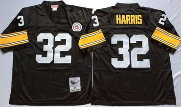 Mitchell And Ness Steelers #32 Franco Harris Black Throwback Stitched NFL Jersey Mitchell And Ness Steelers #32 Franco Harris Black Throwback Stitched NFL Jersey