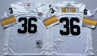 Mitchell And Ness Steelers #36 Jerome Bettis white Throwback Stitched NFL Jersey Mitchell And Ness Steelers #36 Jerome Bettis white Throwback Stitched NFL Jersey
