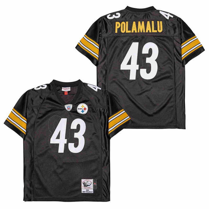 Mitchell And Ness Steelers #43 Throwback Stitched NFL Jersey 7