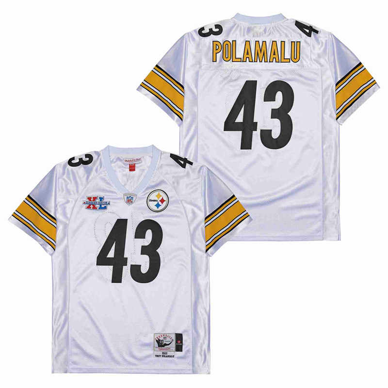 Mitchell And Ness Steelers #43 Throwback Stitched NFL Jersey 8