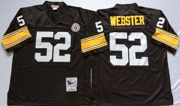 Mitchell And Ness Steelers #52 mike webster Black Throwback Stitched NFL Jersey