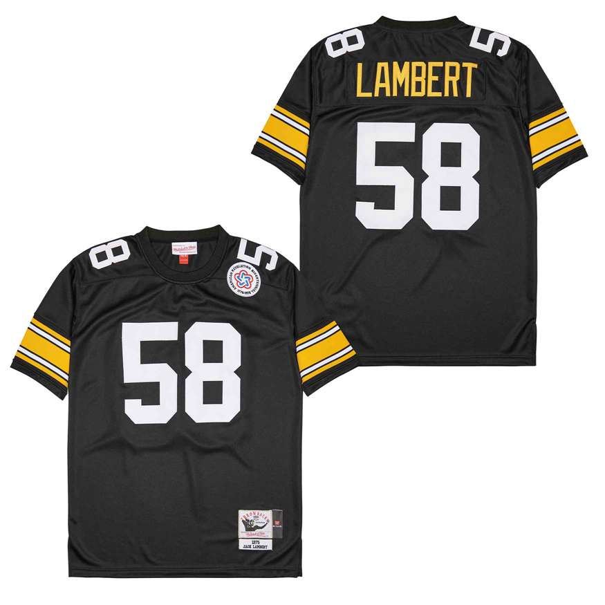 Mitchell And Ness Steelers #58 Throwback Stitched NFL Jersey 5