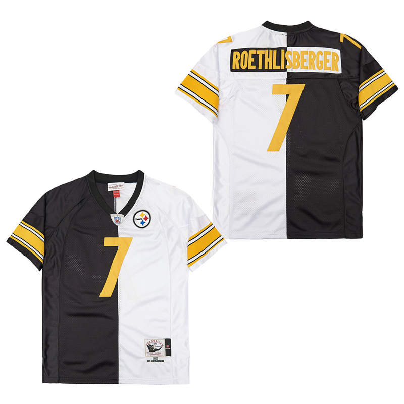 Mitchell And Ness Steelers #7 Throwback Stitched NFL Jersey 2