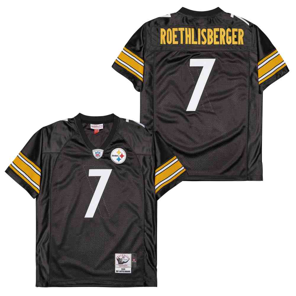 Mitchell And Ness Steelers #7 Throwback Stitched NFL Jersey 7