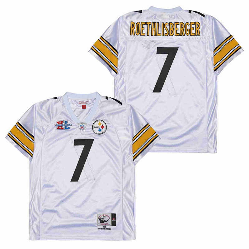 Mitchell And Ness Steelers #7 Throwback Stitched NFL Jersey 8