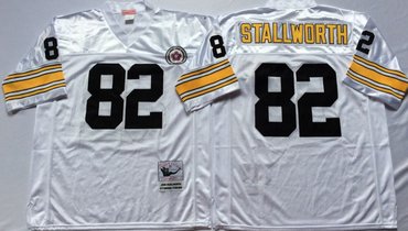 Mitchell And Ness Steelers #82 82 John Stallworth white Throwback Stitched NFL Jersey
