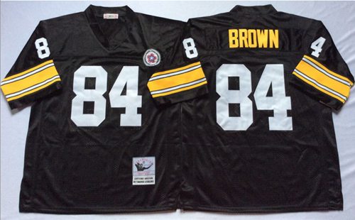 Mitchell And Ness Steelers #84 Antonio Brown Black Throwback Stitched NFL Jersey Mitchell And Ness Steelers #84 Antonio Brown Black Throwback Stitched NFL Jersey