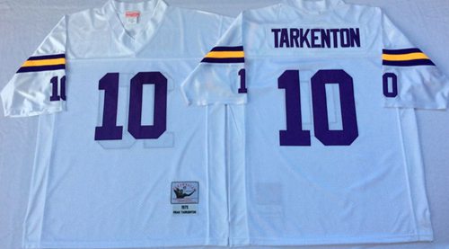 Mitchell And Ness Vikings #10 Fran Tarkenton White Throwback Stitched NFL Jersey Mitchell And Ness Vikings #10 Fran Tarkenton White Throwback Stitched NFL Jersey