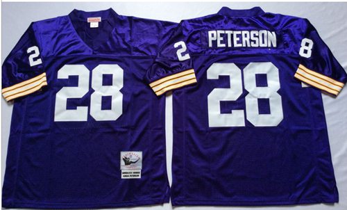 Mitchell And Ness Vikings #28 Adrian Peterson Purple Throwback Stitched NFL Jersey Mitchell And Ness Vikings #28 Adrian Peterson Purple Throwback Stitched NFL Jersey