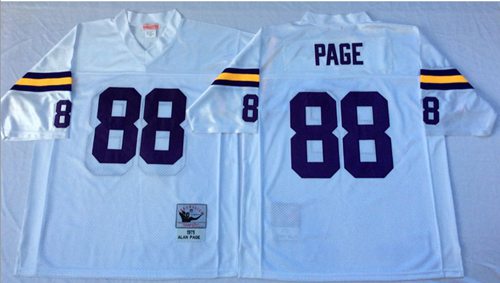 Mitchell And Ness Vikings #88 Alan Page White Throwback Stitched NFL Jersey Mitchell And Ness Vikings #88 Alan Page White Throwback Stitched NFL Jersey