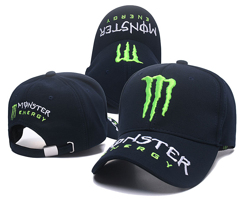 Monster Energy Navy Peaked Adjustable Hat