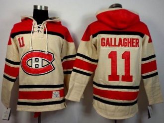 Montreal Canadiens #11 Brendan Gallagher Cream Sawyer Hooded Sweatshirt Stitched NHL Jersey Montreal Canadiens #11 Brendan Gallagher Cream Sawyer Hooded Sweatshirt Stitched NHL Jersey