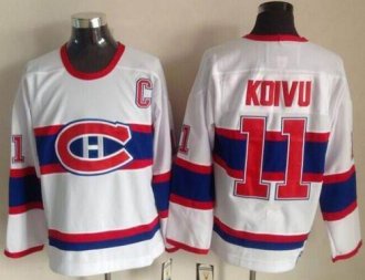 Montreal Canadiens #11 Saku Koivu White CCM Throwback Stitched NHL Jersey