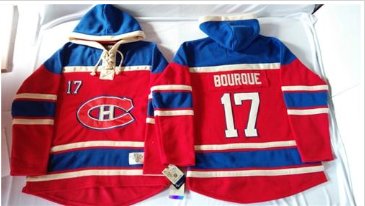 Montreal Canadiens #17 Rene Bourque Red Sawyer Hooded Sweatshirt Stitched NHL Jersey Montreal Canadiens #17 Rene Bourque Red Sawyer Hooded Sweatshirt Stitched NHL Jersey