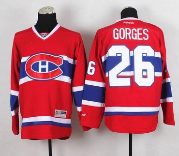 Montreal Canadiens #26 Josh Gorges Red Home Stitched NHL Jersey