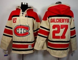 Montreal Canadiens #27 Alex Galchenyuk Cream Sawyer Hooded Sweatshirt Stitched NHL Jersey Montreal Canadiens #27 Alex Galchenyuk Cream Sawyer Hooded Sweatshirt Stitched NHL Jersey